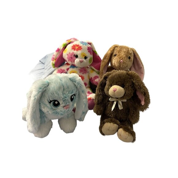 Build A Bear Workshop Plush Bunnies Lot Of 4 - Picture 2 of 4